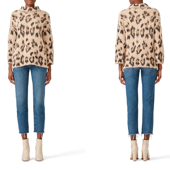 Kate Spade Wool Leopard Oversized Cozy Sweater - Picture 3 of 10
